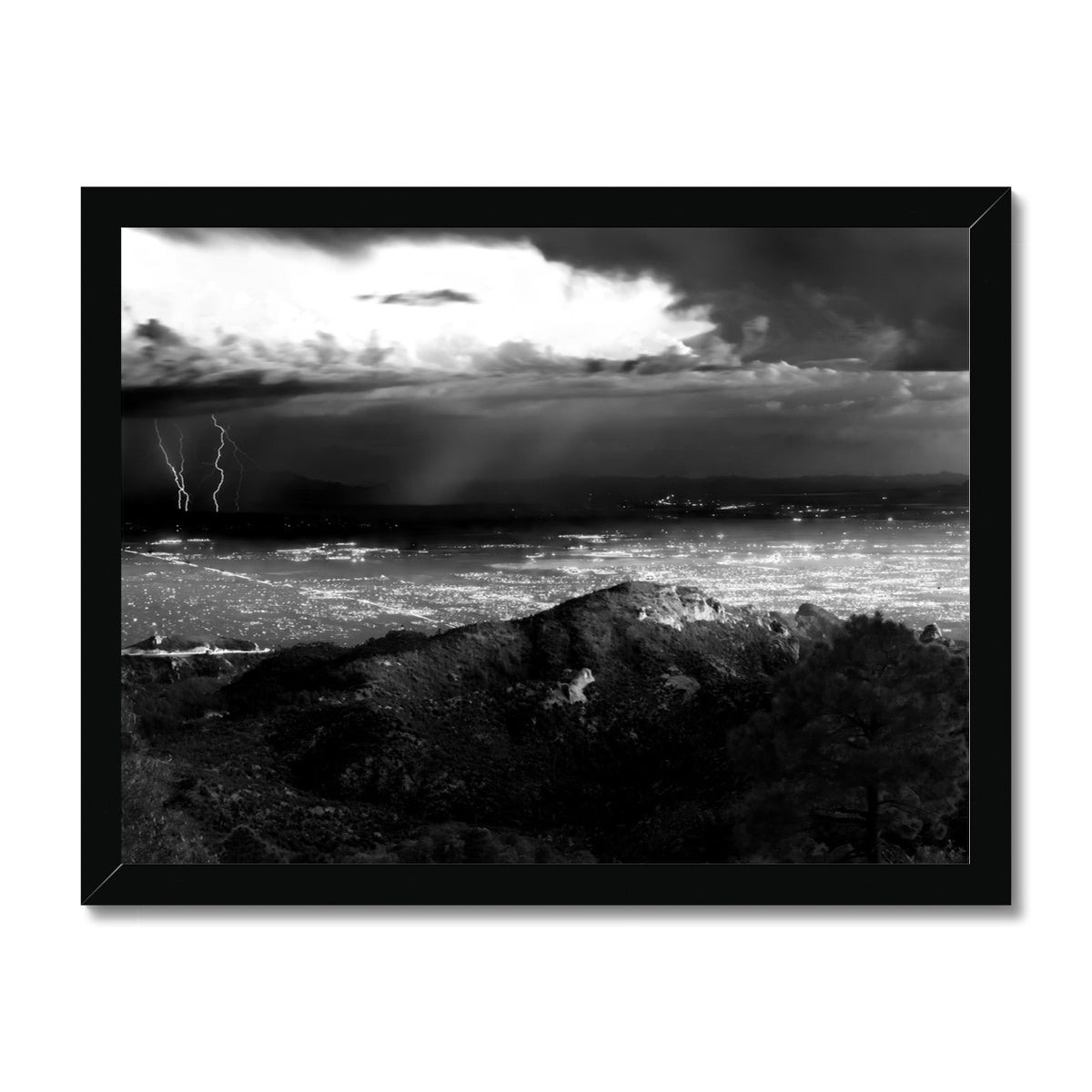 Storms Over Tucson Framed Print